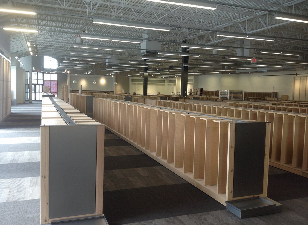 DSW warehouse interior, Collegeville, PA